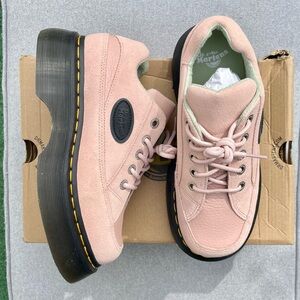 Buzz 5-Eye Leather Shoes in Powder Pink